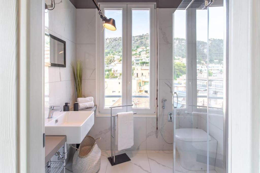 #24 Marie-Claire Suite Sea View/Balcony/Ac/5Min Port Villefranche-sur-Mer Eksteriør billede